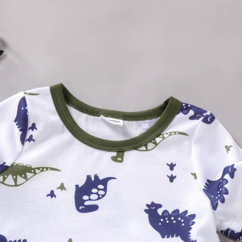 2pcs Baby Boy All Over Dinosaur Tee  Shorts Set - The Floratory