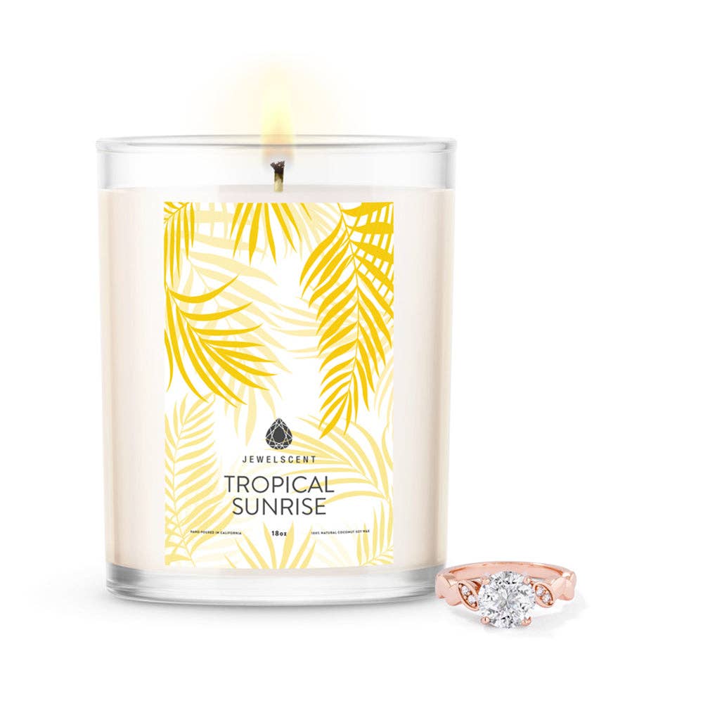 Tropical Sunrise 18oz Home Jewelry Candle - The Floratory