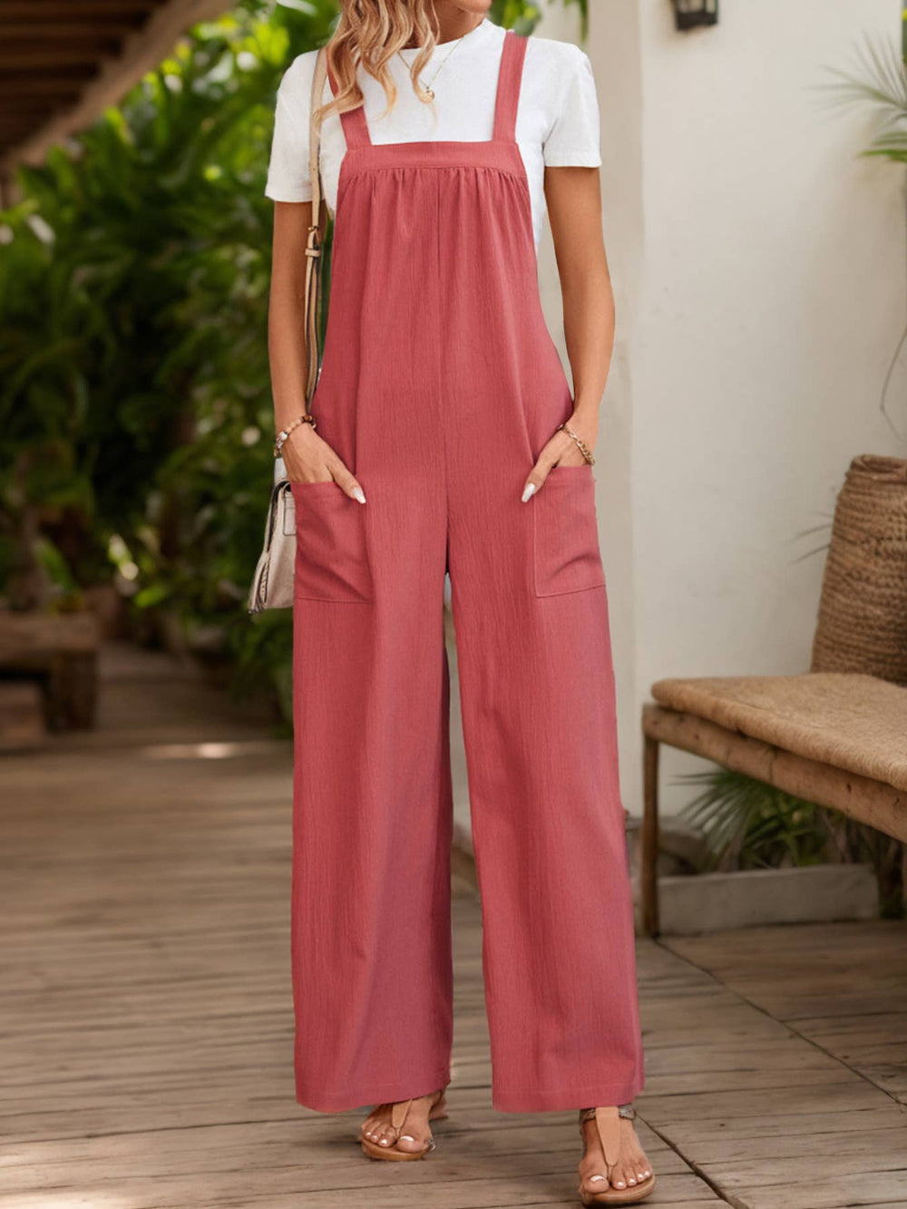 Casual Commuting Straight-Leg Jumpsuit - The Floratory