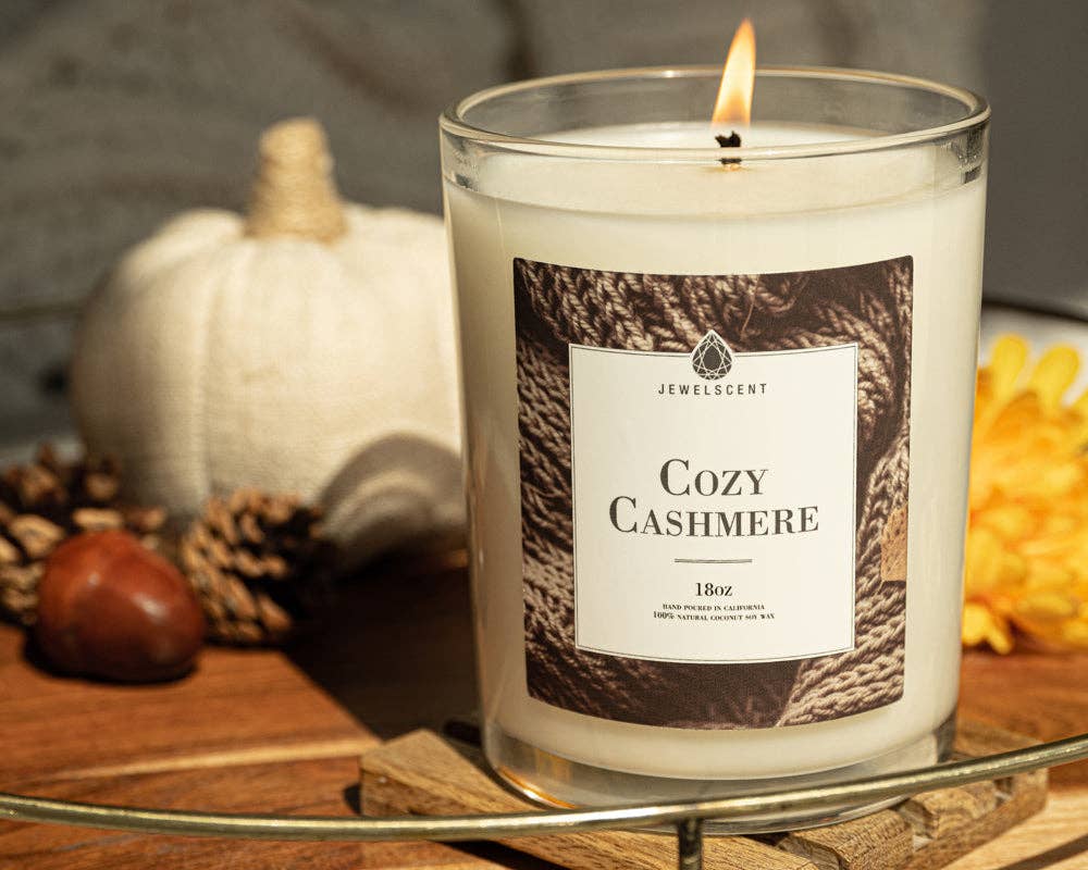 Cozy Cashmere 18oz Home Jewelry Candle - The Floratory