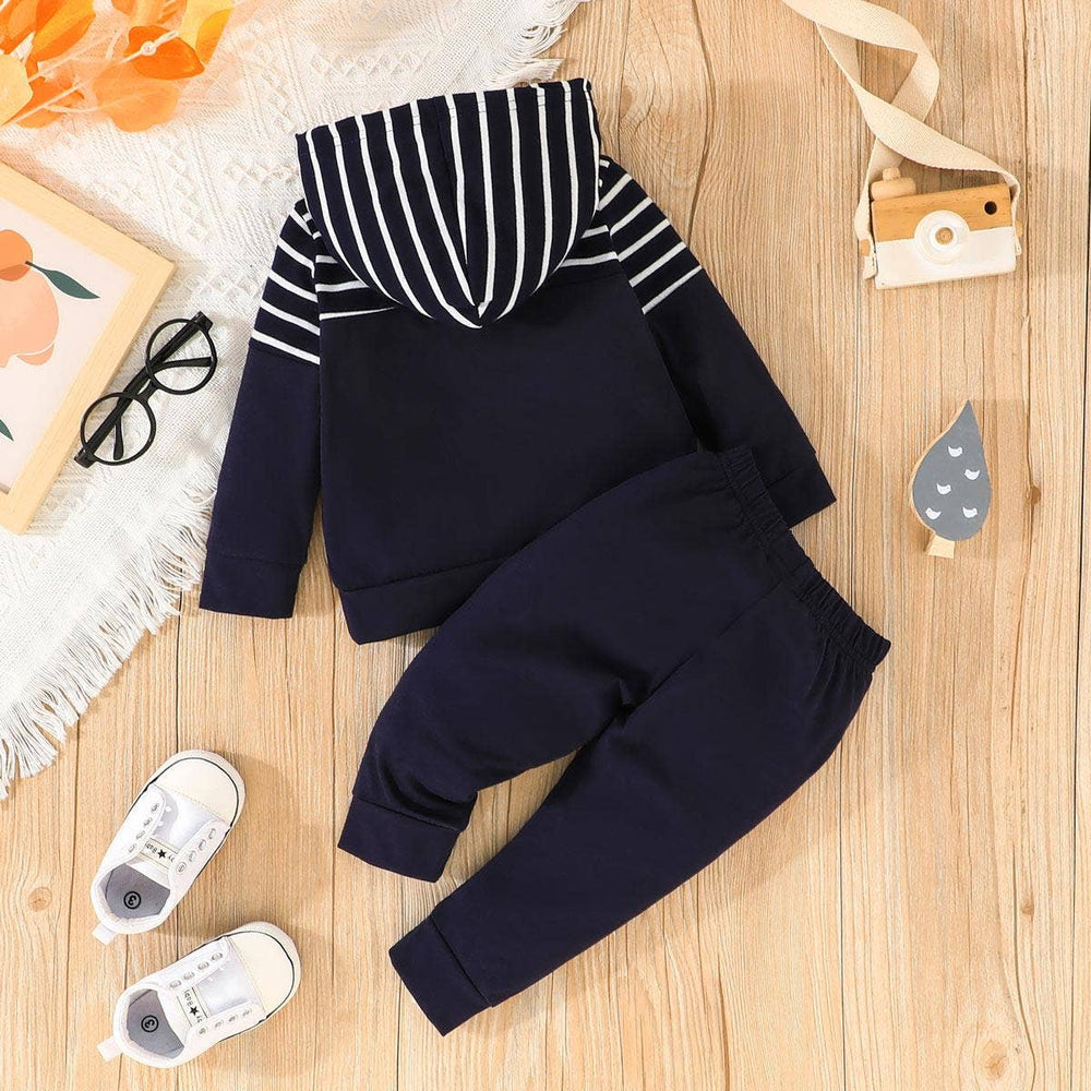 2pcs Baby Boy Hoodie and Sweatpants Set - The Floratory