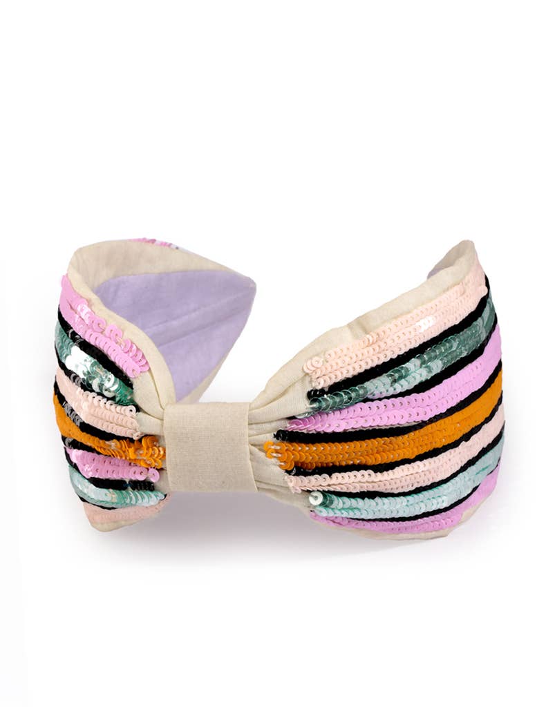 Sequin Stripe Headband - The Floratory