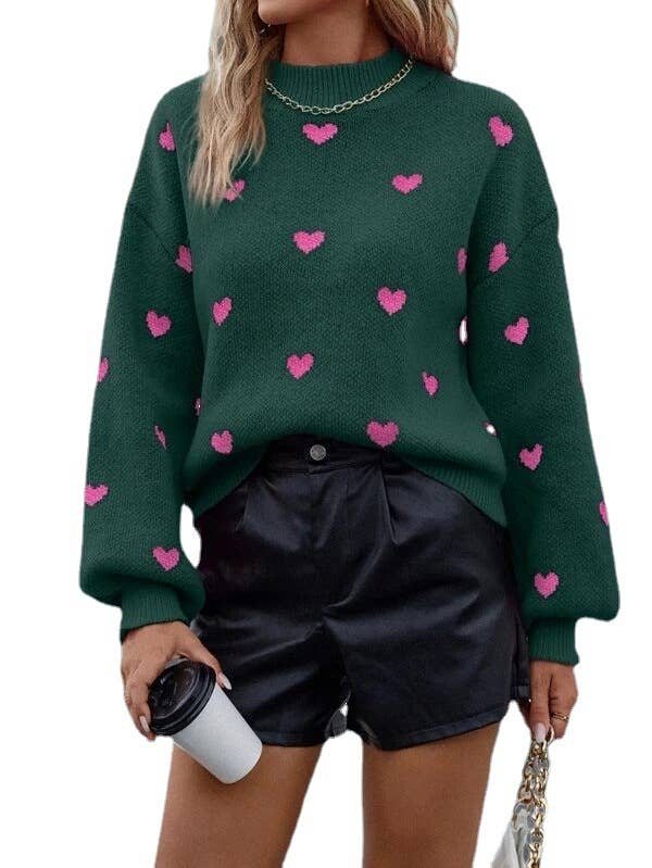 Love loose knit pullover sweater women's winter top - The Floratory