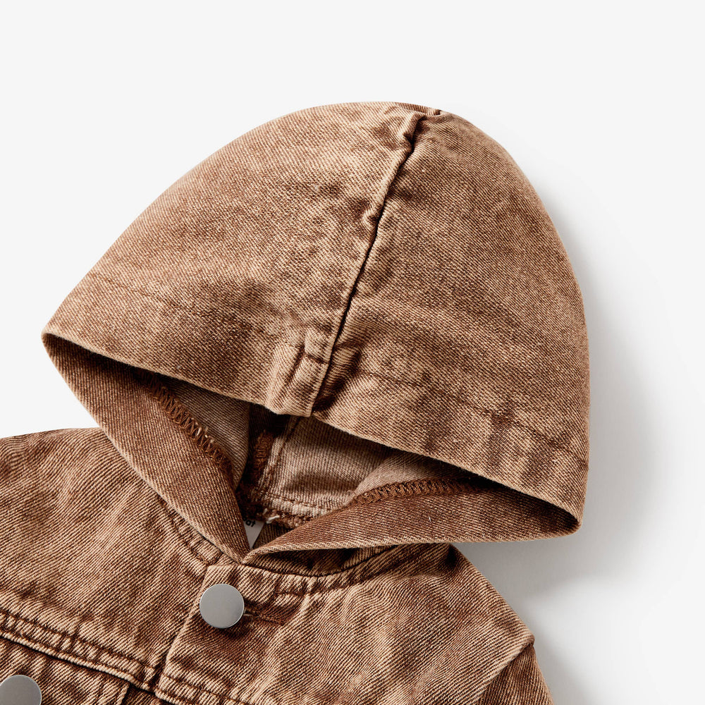 Baby/Toddler Boys Vintage Hooded Denim Jacket - The Floratory