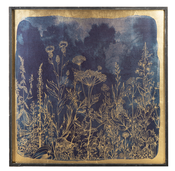 Navy and Gold Wildflower Wall Decor - The Floratory