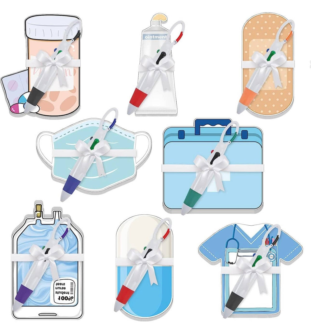 Nurse notepad and pen set pack of 12 - The Floratory