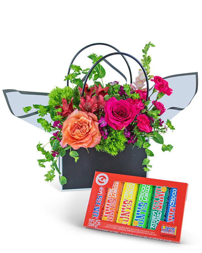 Chocolate-Covered Roses Blooming Tote Ensemble - The Floratory
