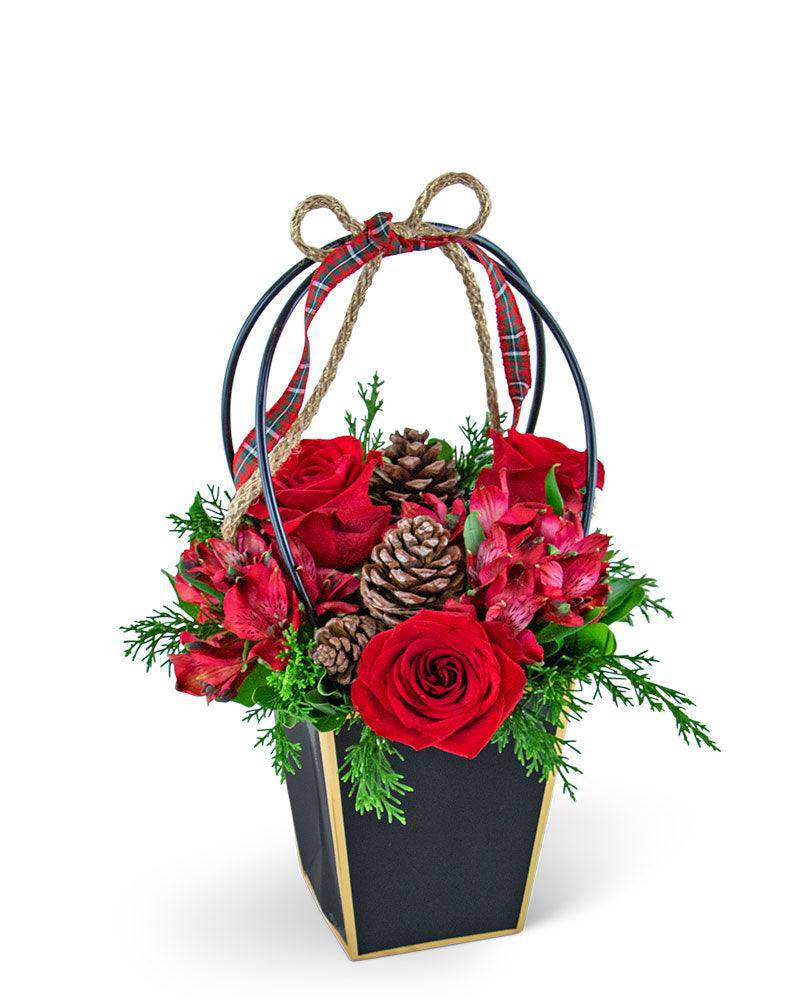 Piney Rose Holiday Tote - The Floratory