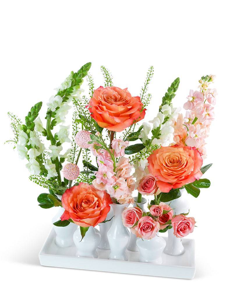 Coral Pop Bud Vase Blooms - The Floratory
