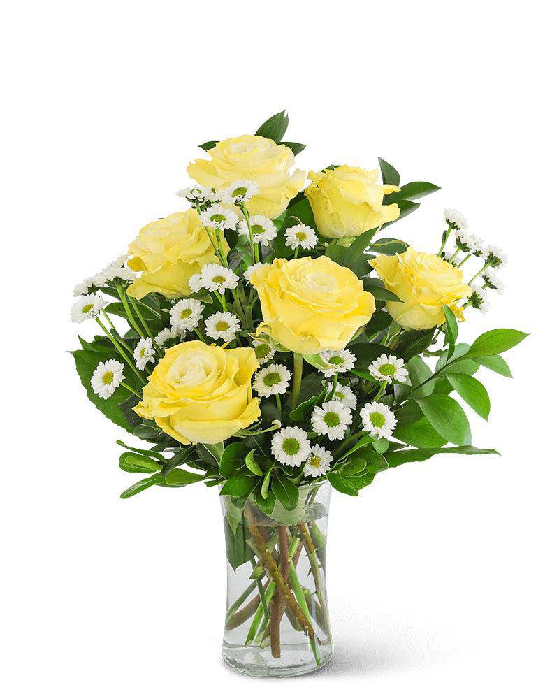 Yellow Roses with Daisies - The Floratory