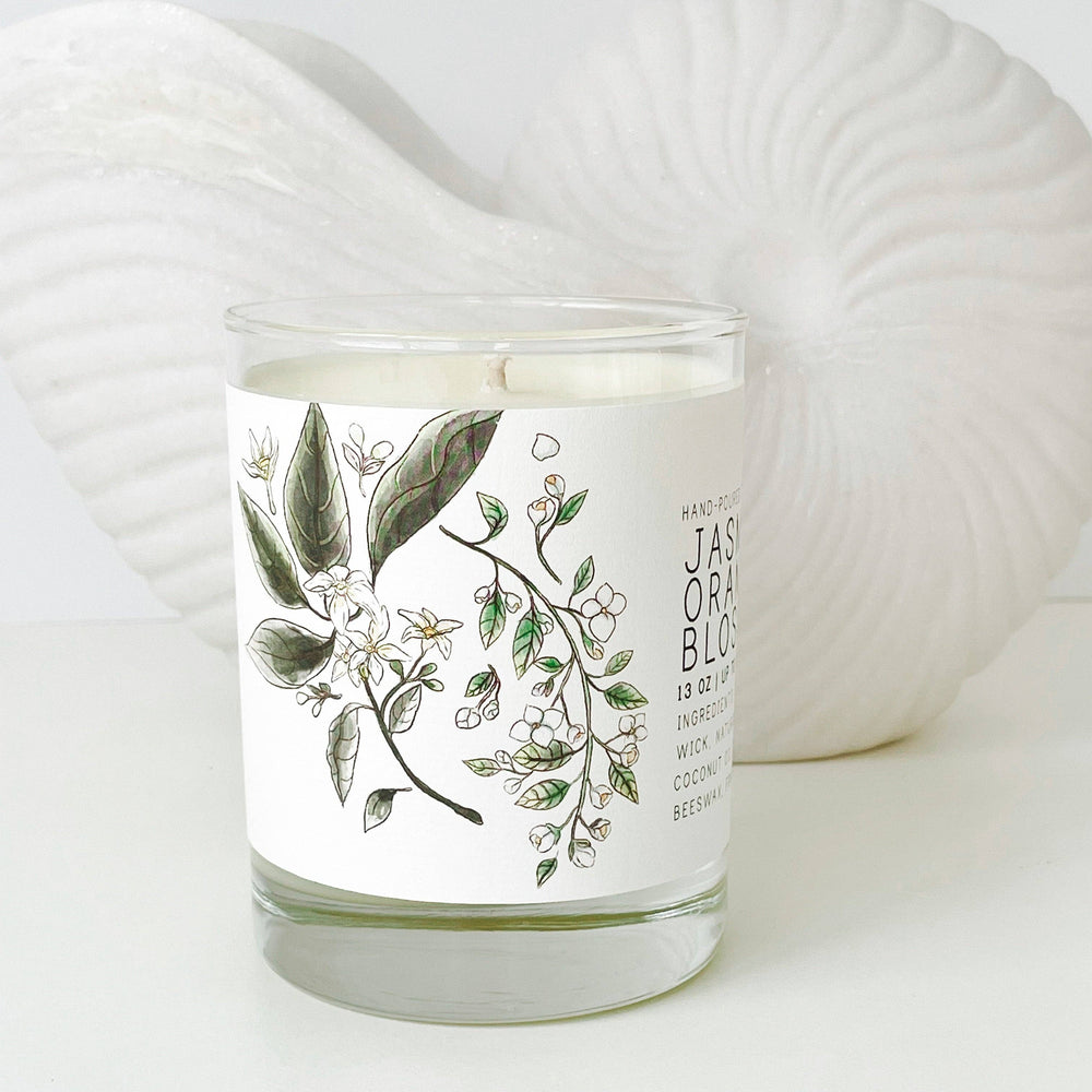 Jasmine and Orange Blossom Candle  - Just Bee Candles - The Floratory