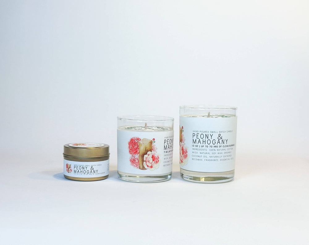 Peony & Mahogany - Just Bee Candle - The Floratory