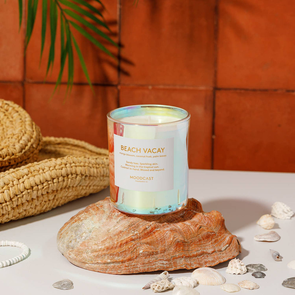 Beach Vacay - Iridescent 8oz Coconut Wax Candle - The Floratory