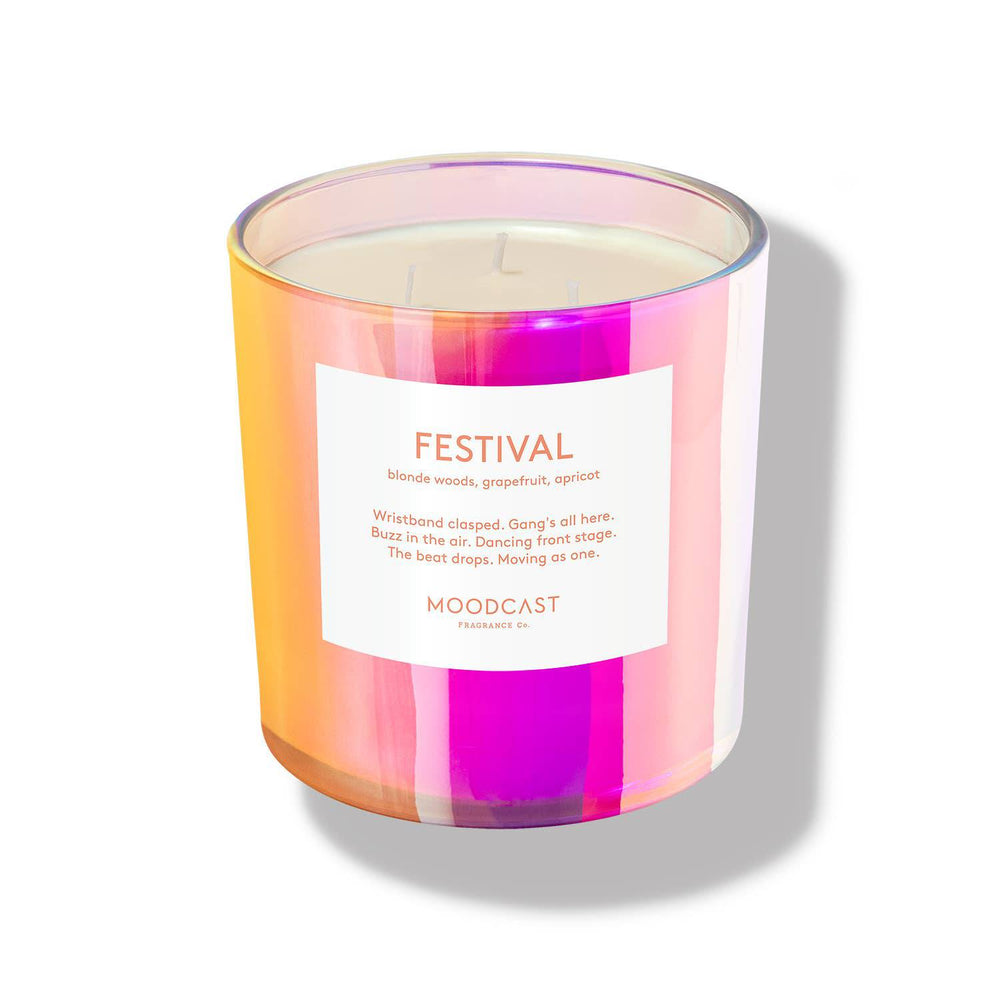 Festival - Iridescent 3-Wick (24oz) Coconut Wax Candle - The Floratory