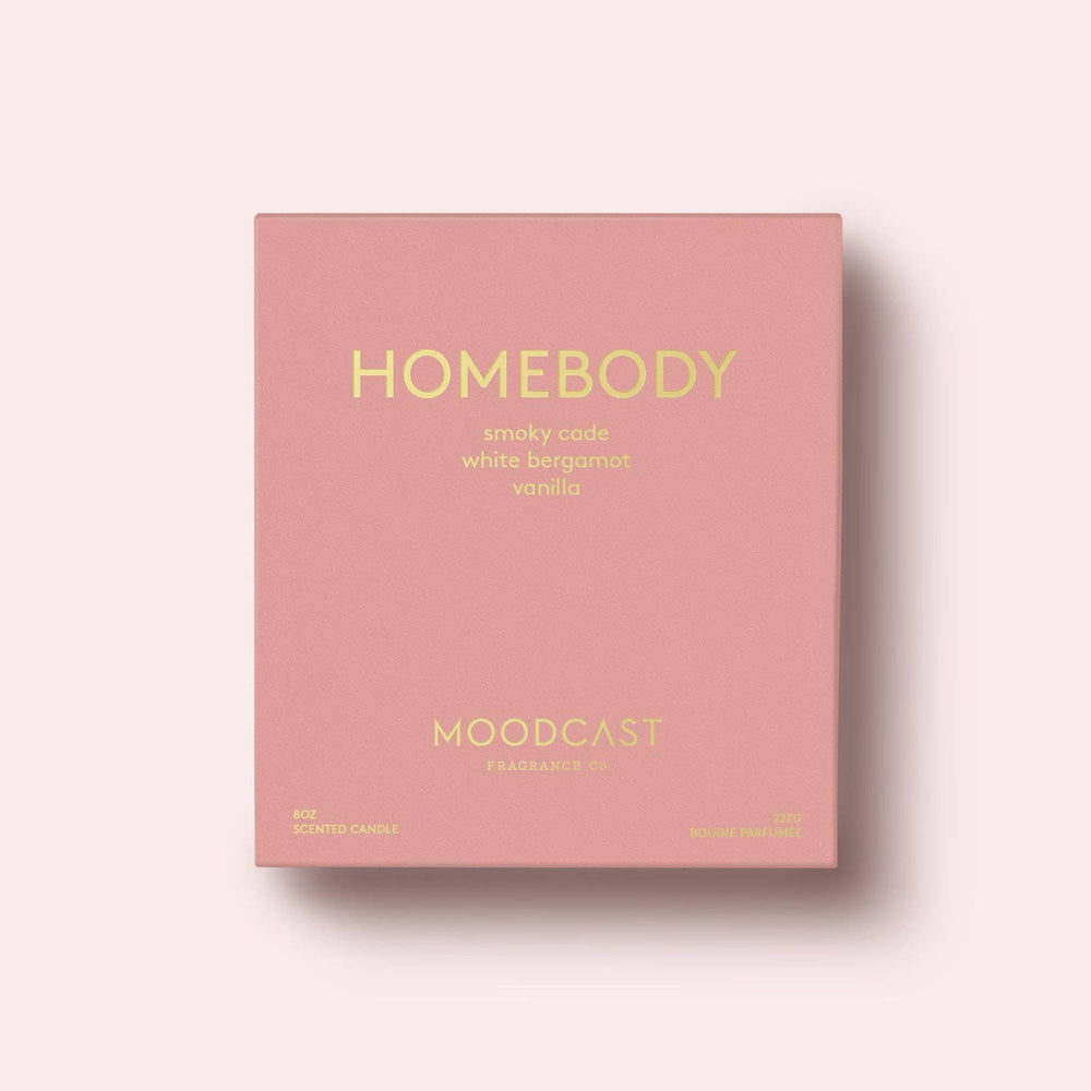 Homebody - White/Gold 8oz Coconut Wax Candle - The Floratory