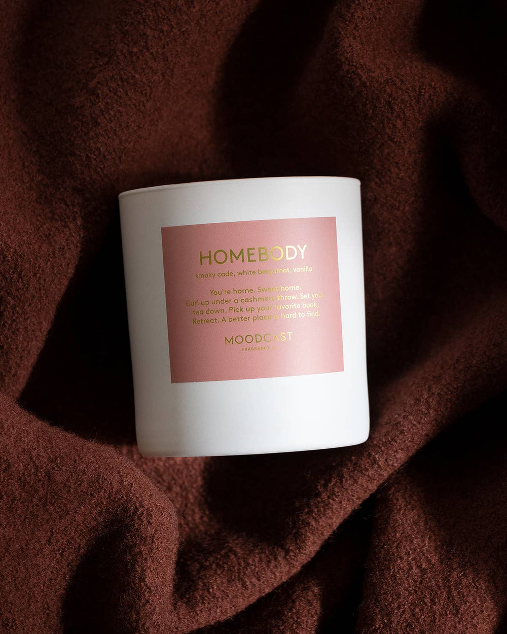 Homebody - White/Gold 8oz Coconut Wax Candle - The Floratory