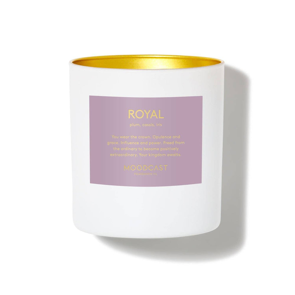 Royal - White/Gold 8oz Coconut Wax Candle - The Floratory
