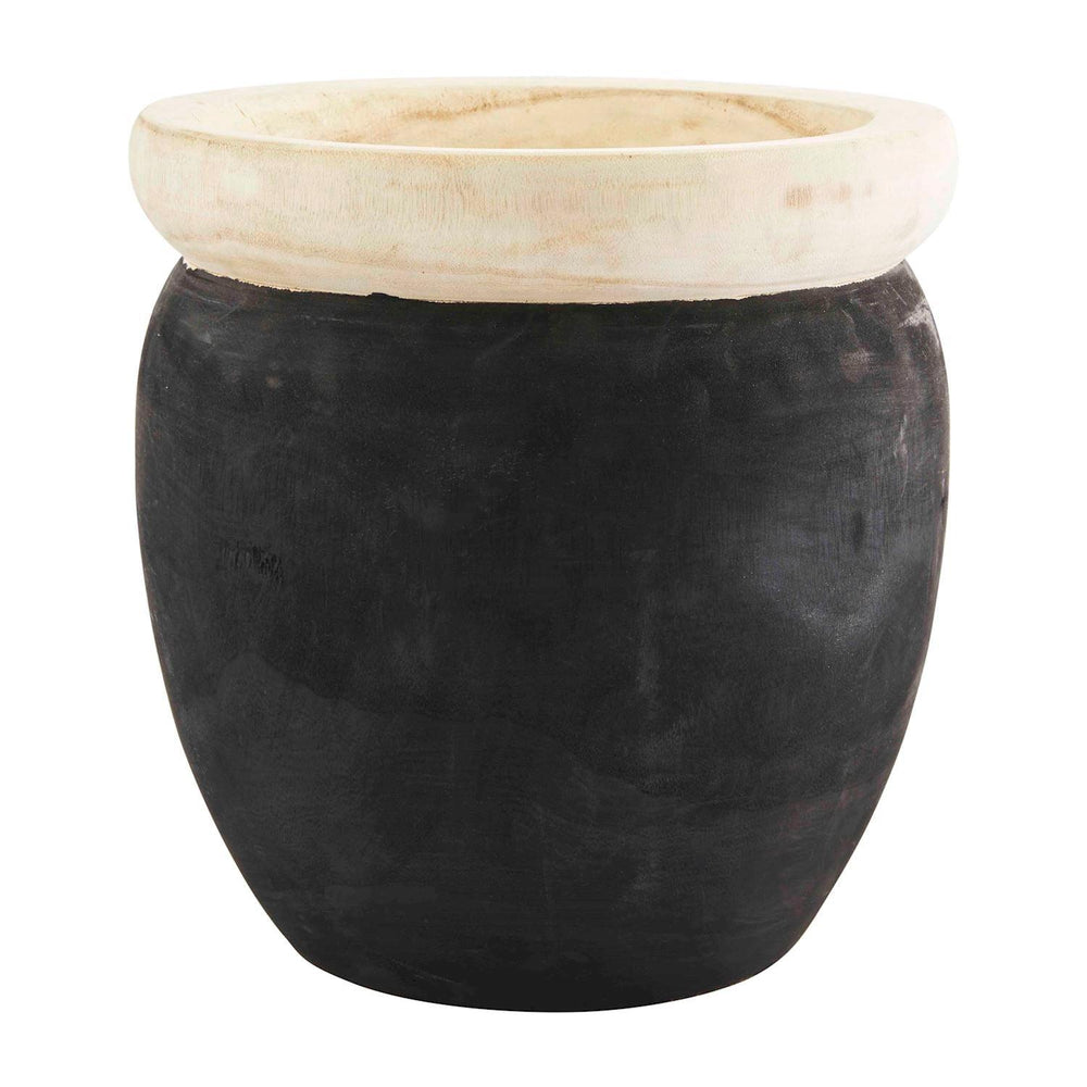 Black Two-Toned Pot - The Floratory