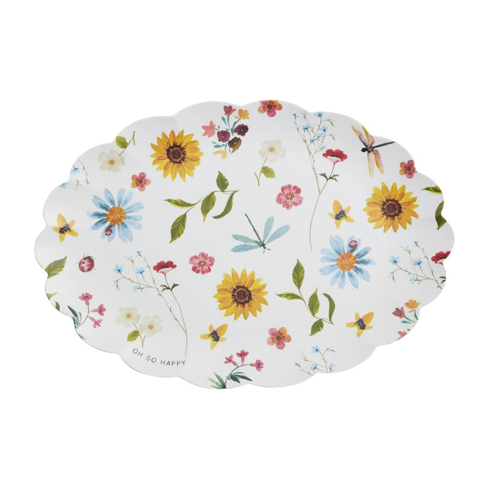 Floral Melamine Platter - The Floratory
