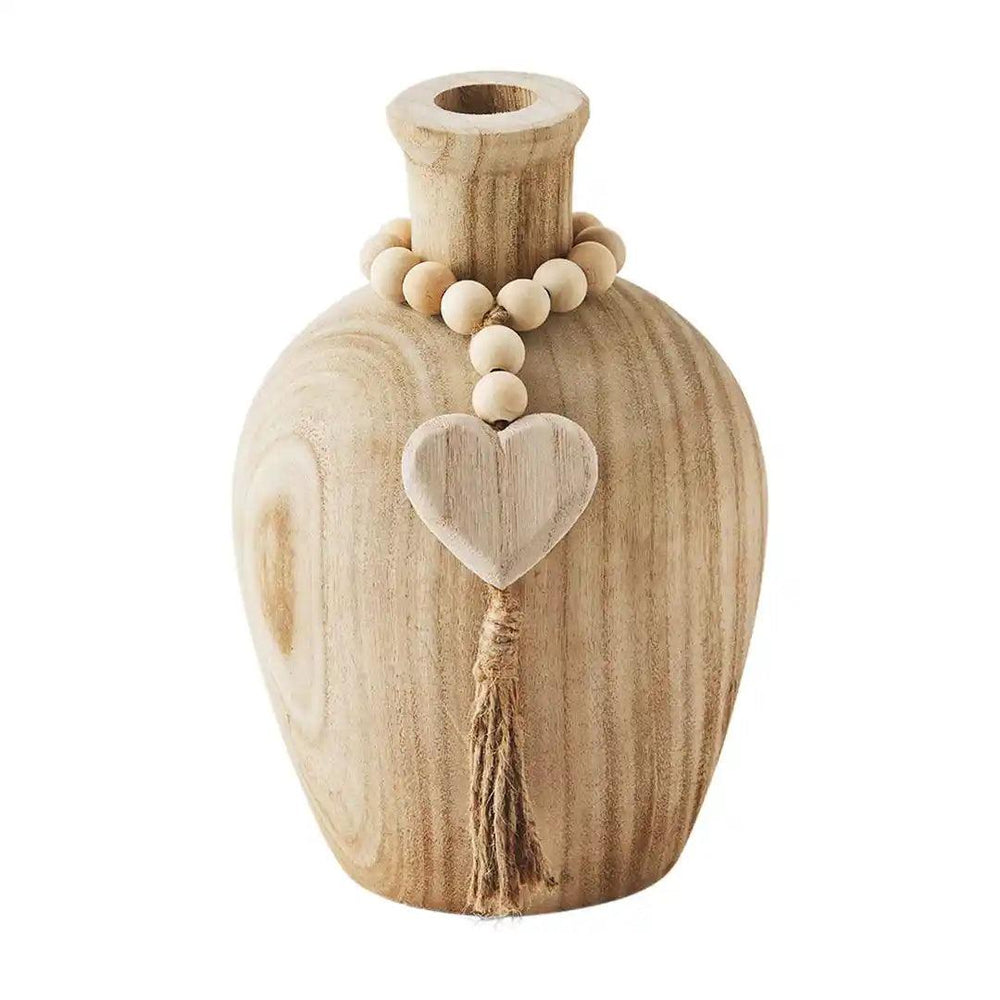 Heart Paulownia Beaded Vase - The Floratory