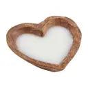 Natural Wood Heart  Candle - The Floratory