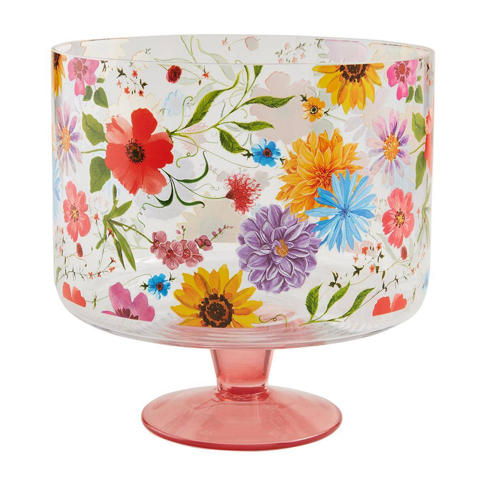 Floral Glass Trifle Dish - The Floratory