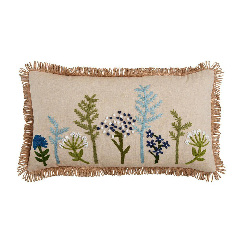 Lumbar Floral Embroidery Pillow - The Floratory