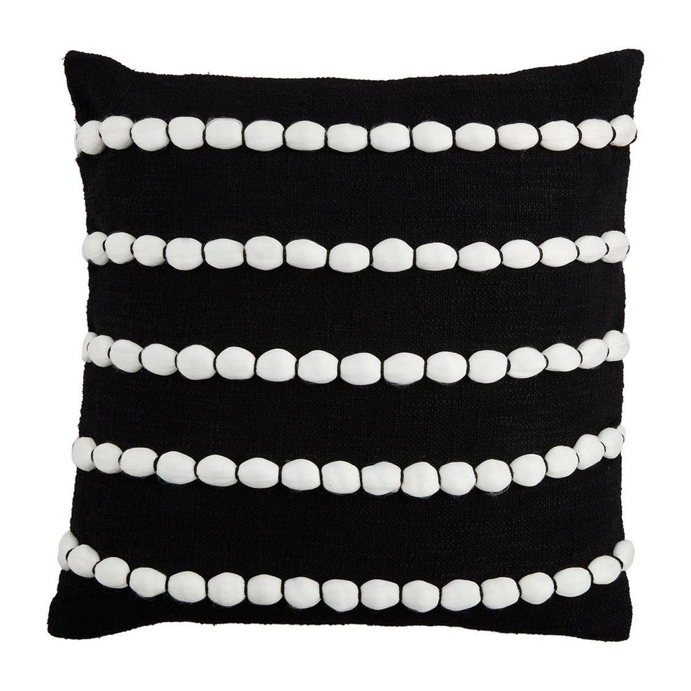 Square Pom Stripe Pillow - The Floratory