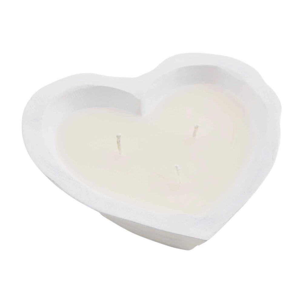 White Heart Bowl Candle - The Floratory