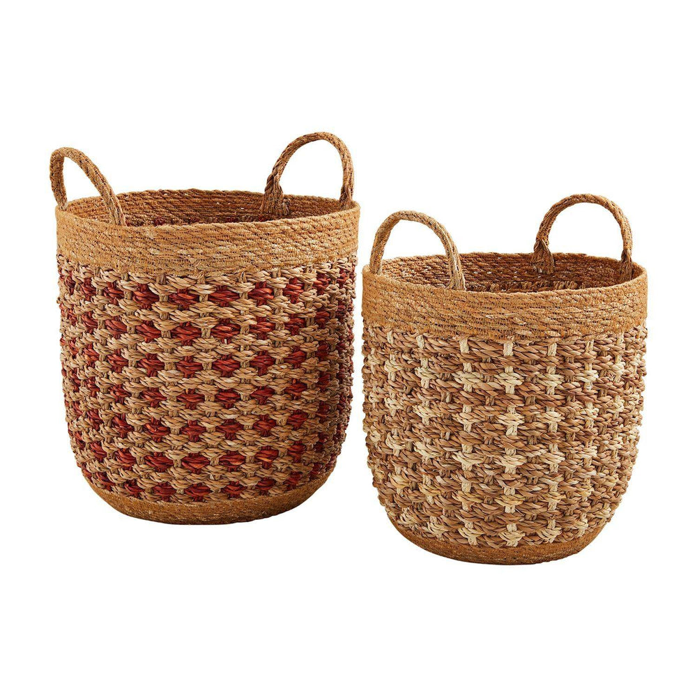 Terracotta & Cream Basket Set - The Floratory