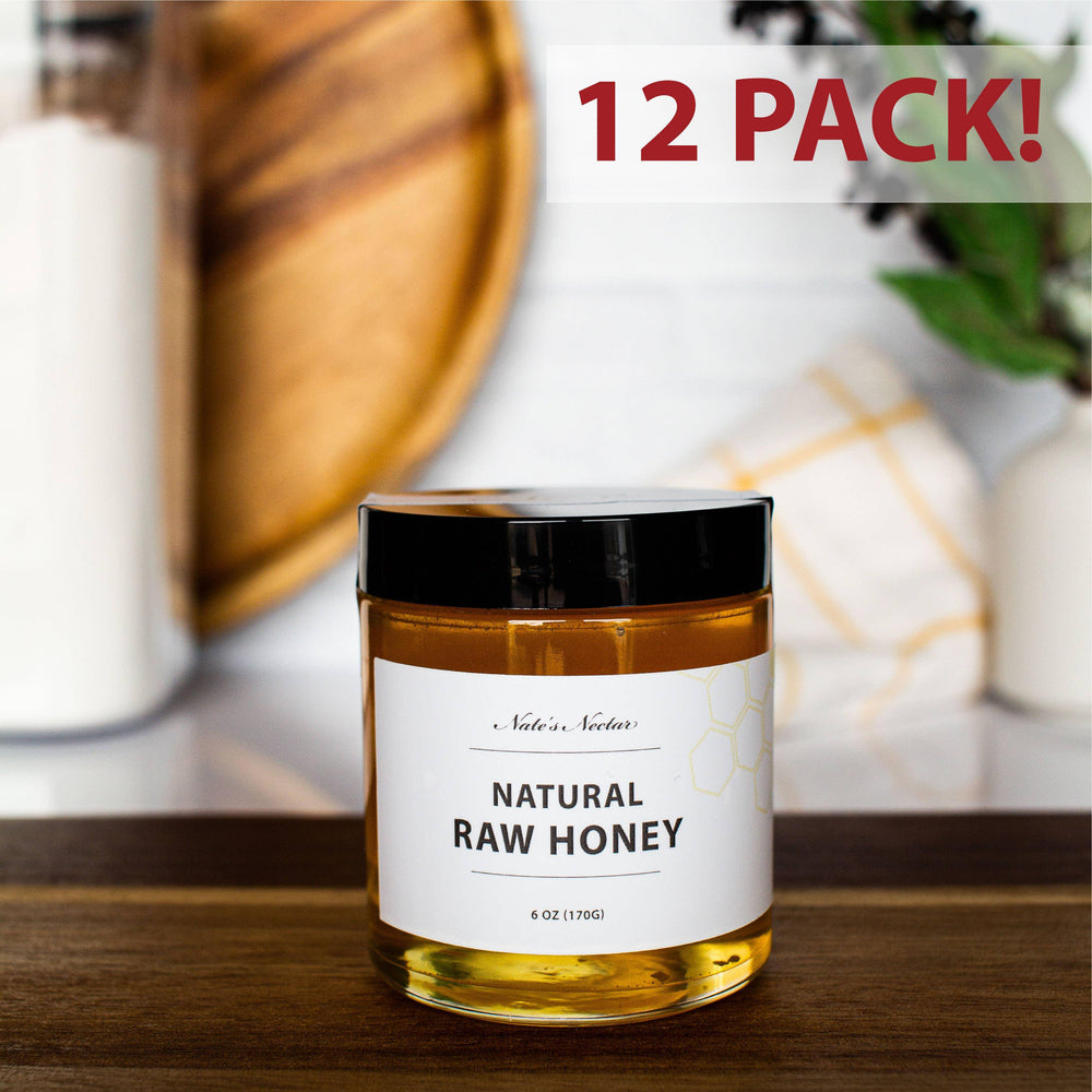 Natural Raw Honey, 6 oz Jar, 12 Pack - The Floratory