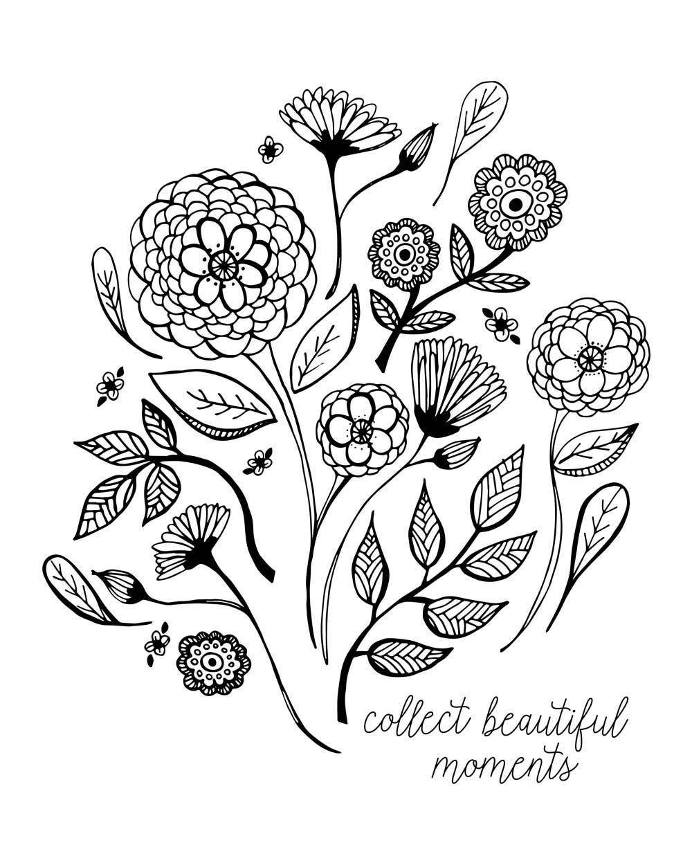 Color Happy: Adult Coloring Book - The Floratory