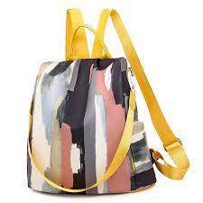 Mia anti-theft backpack in watercolor-salmon - The Floratory