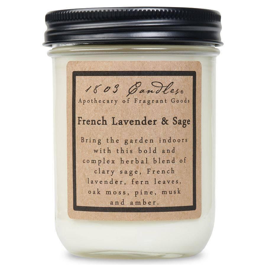 French Lavender & Sage-14oz Jar Candle - Village Floral Designs and Gifts
