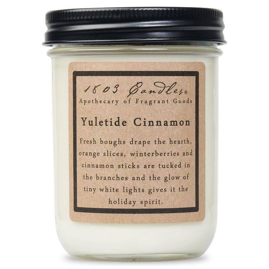 Yuletide Cinnamon 14oz Jar Candle - Village Floral Designs and Gifts