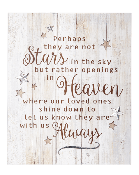 Wall Plaque - Perhaps they are not stars in the sky - Village Floral Designs and Gifts