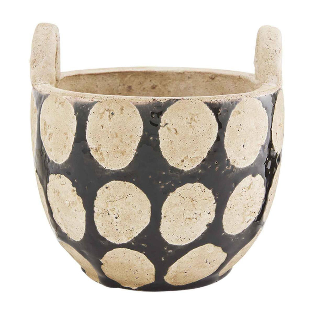 Circle Dot Terracotta Glaze Pot - Village Floral Designs and Gifts