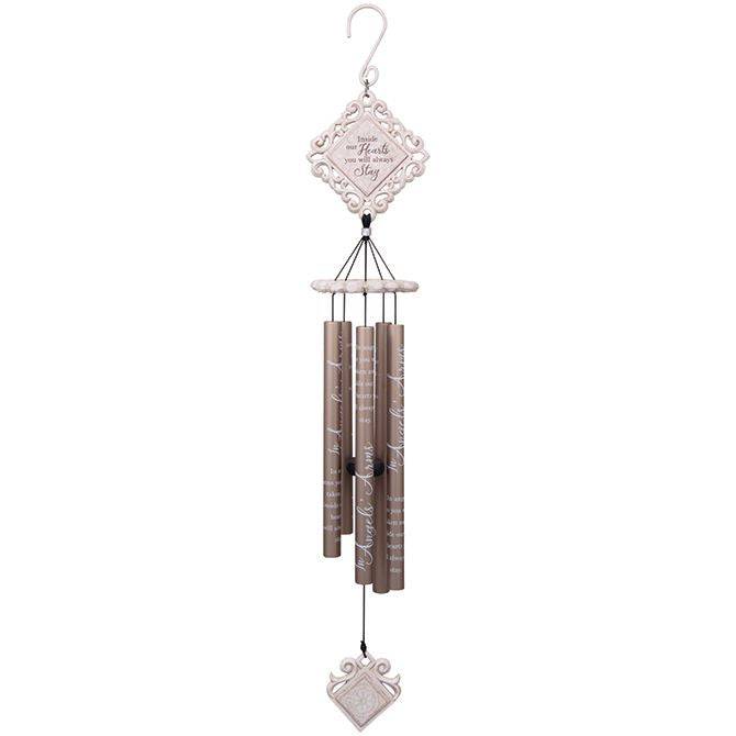 35" White Vintage-Angels' Arms Windchimes - Village Floral Designs and Gifts
