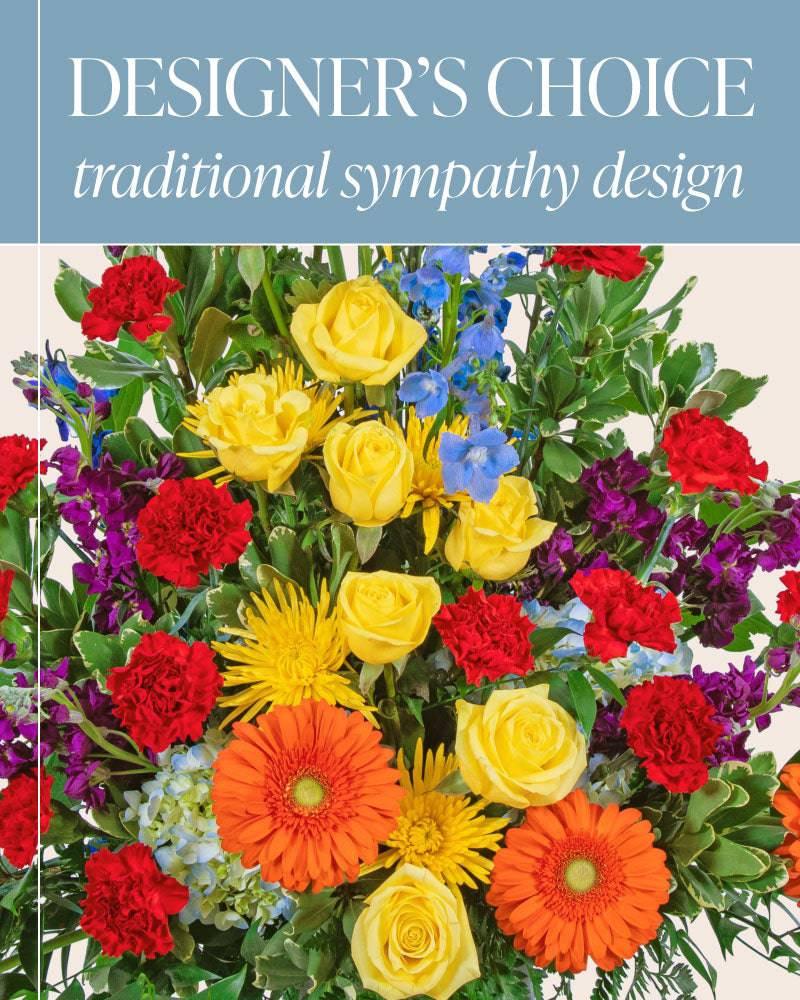 Designer's Choice - Traditional Sympathy Design - Village Floral Designs and Gifts