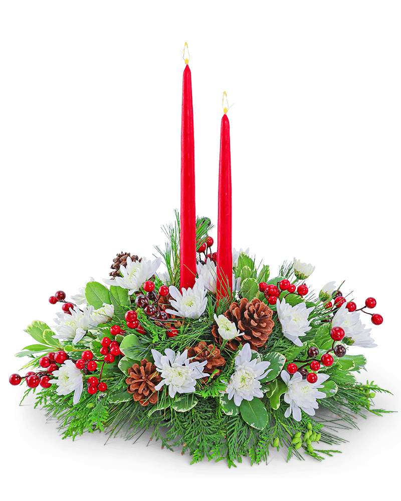 Noel Candlelight Centerpiece - Village Floral Designs and Gifts