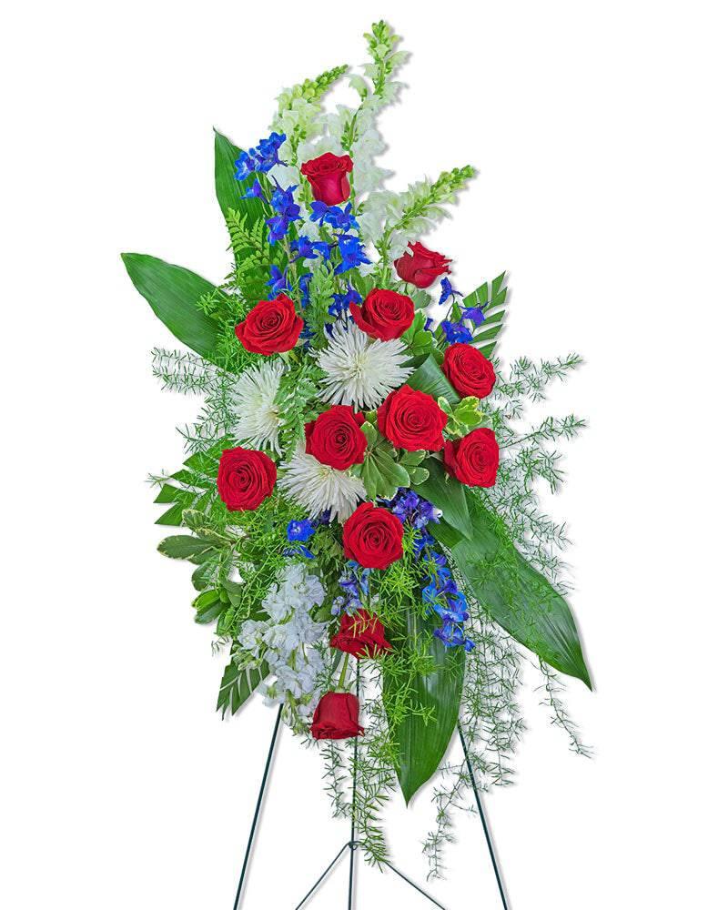 Valiant Honor Standing Spray - Village Floral Designs and Gifts