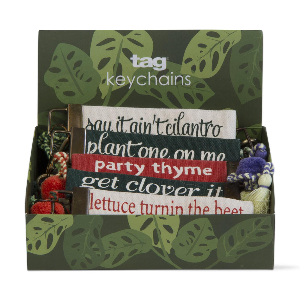plants make people happy keychain - Village Floral Designs and Gifts