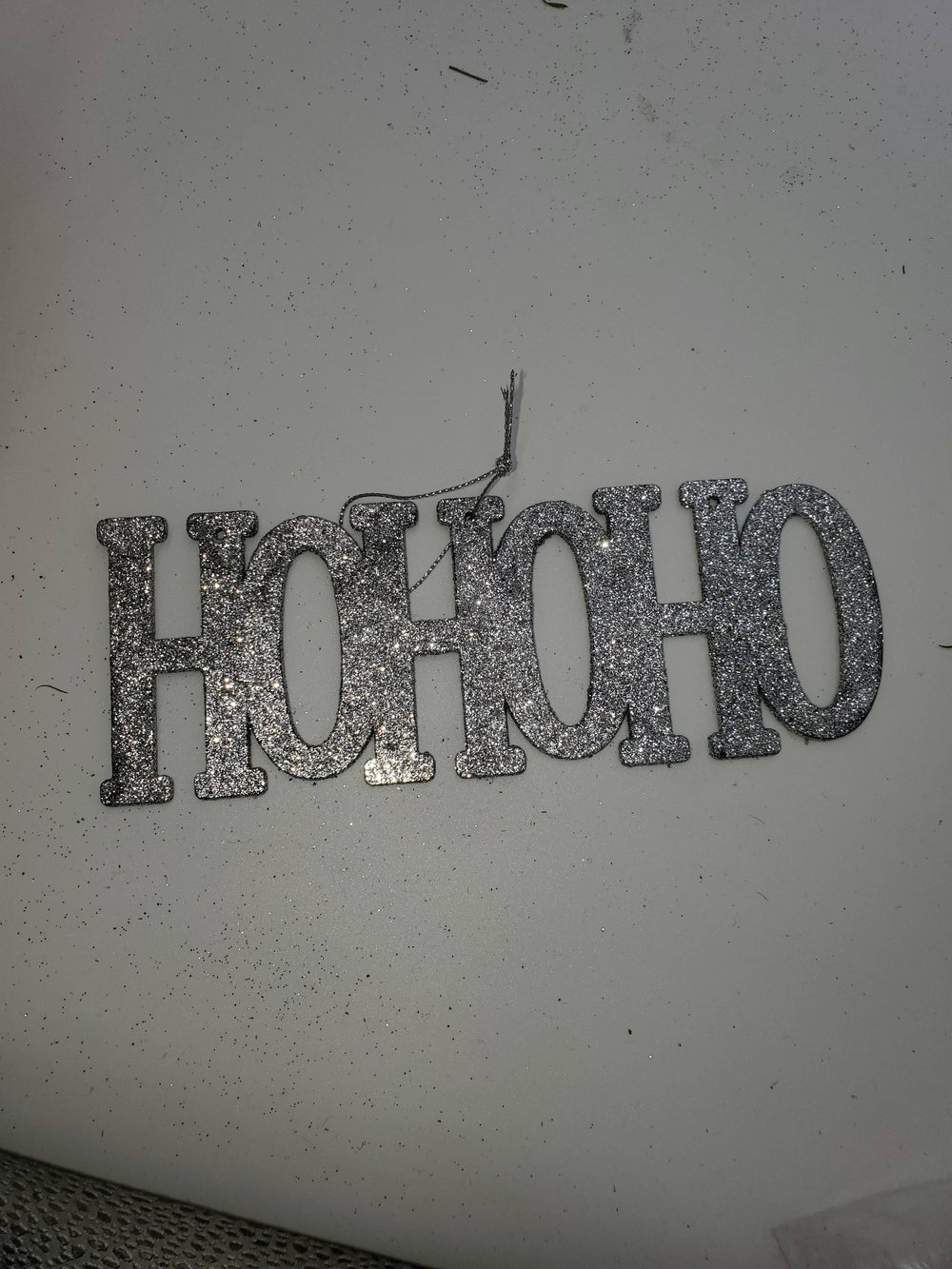 Silver HoHoHo sign - Village Floral Designs and Gifts