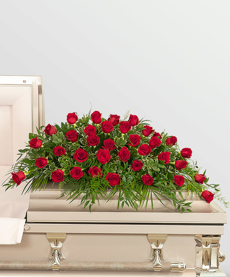 36 Red Roses Casket Spray