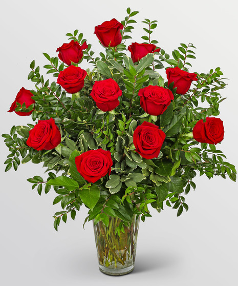 Elegant Long Stem Red Roses