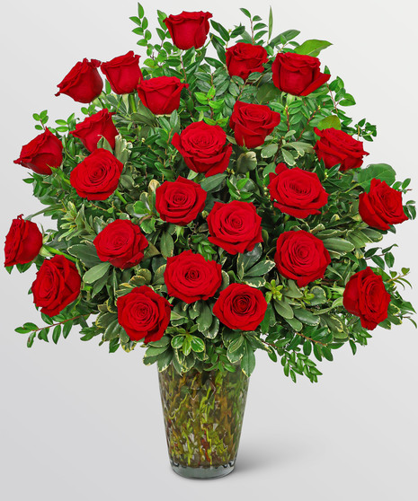 Two Dozen Elegant Red Roses