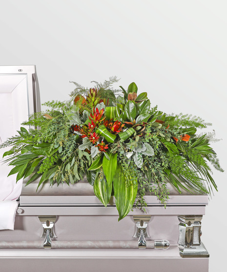 Verdant Farewell Casket Spray